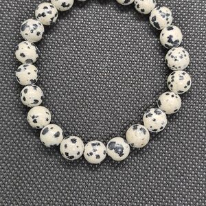 Dalmatian Stone Beaded Bracelet